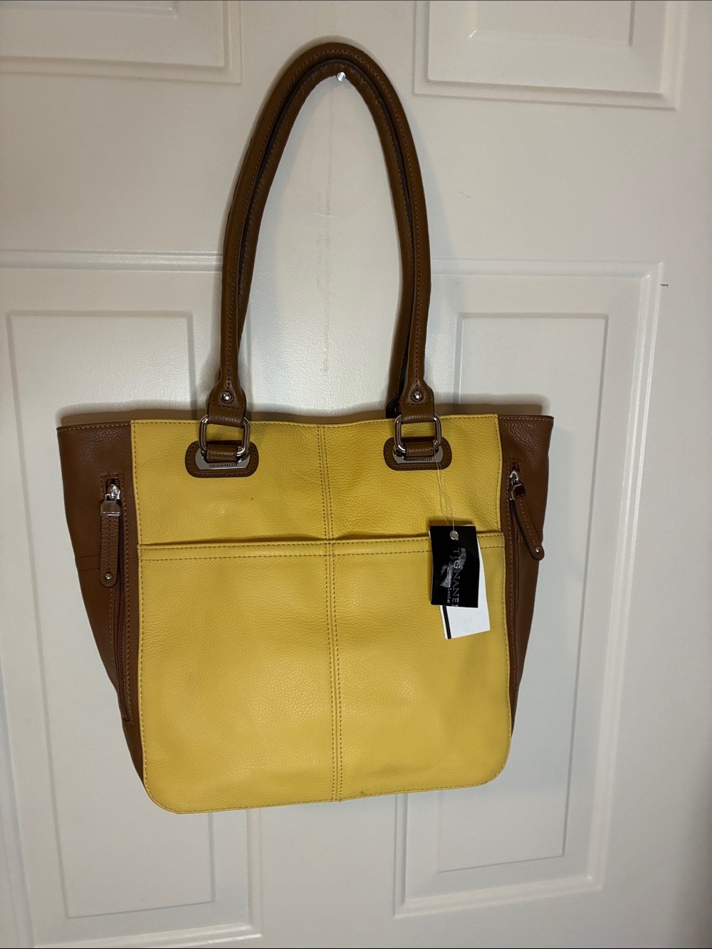 Two-Tone Yellow and Brown Women’s Tote Bag
